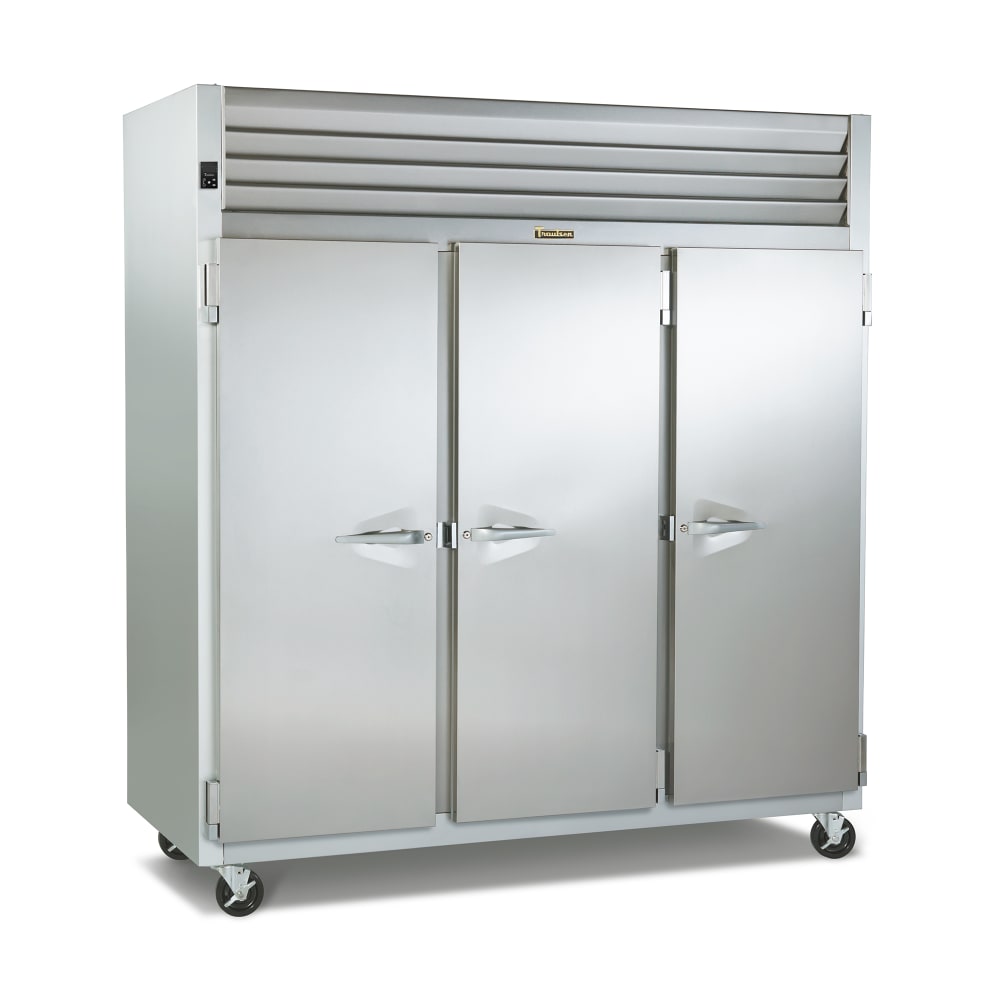 206-G30011 76" Three Section Reach In Refrigerator, (3) Left/Right Hinge Solid Doors, 115v