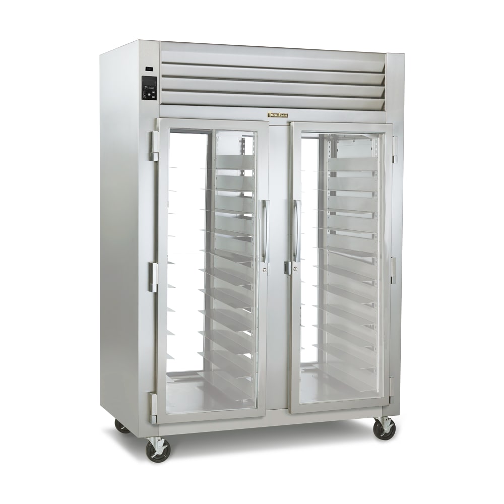 206-RHT232WPUTFHG 58" Two Section Pass Thru Refrigerator, (4) Left/Right Hinge Glass Doors,...