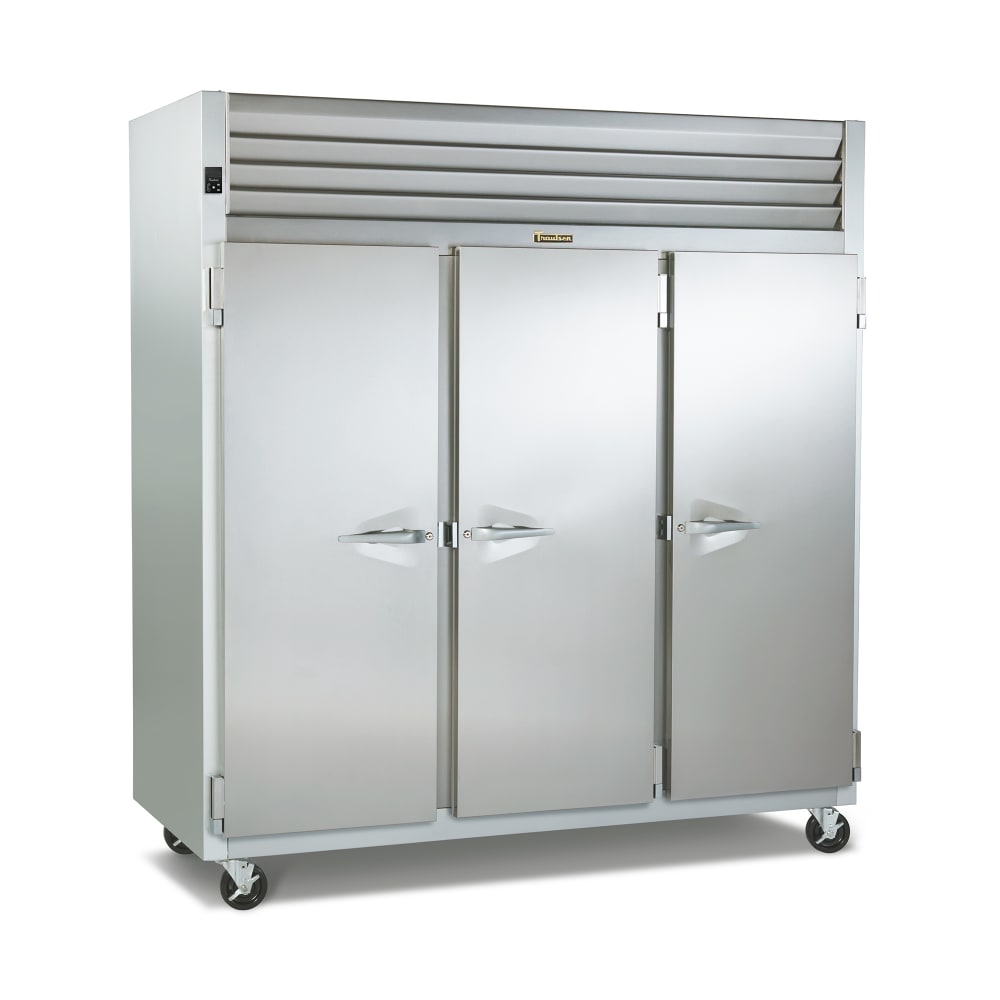 206-RLT332NUTFHS 76 5/16" Spec-Line Three Section Reach In Freezer, (3) Left/Right Hinge Sol...