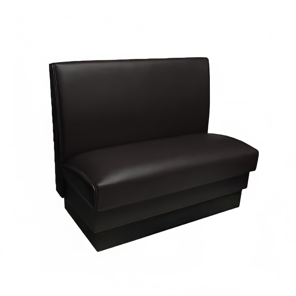 120-MD1000DBLK Double Restaurant Booth - Smooth Back, Fully Upholstered, 36" x 44", Bla...
