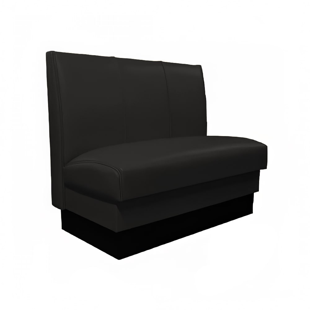 120-MD3000DBLK Double Restaurant Booth - (3) Panels, Fully Upholstered, 36" x 44", Blac...