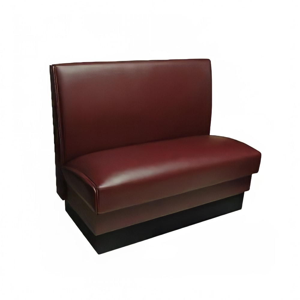 120-MD1000DCBRY Double Restaurant Booth - Smooth Back, Fully Upholstered, 36" x 44", Cr...