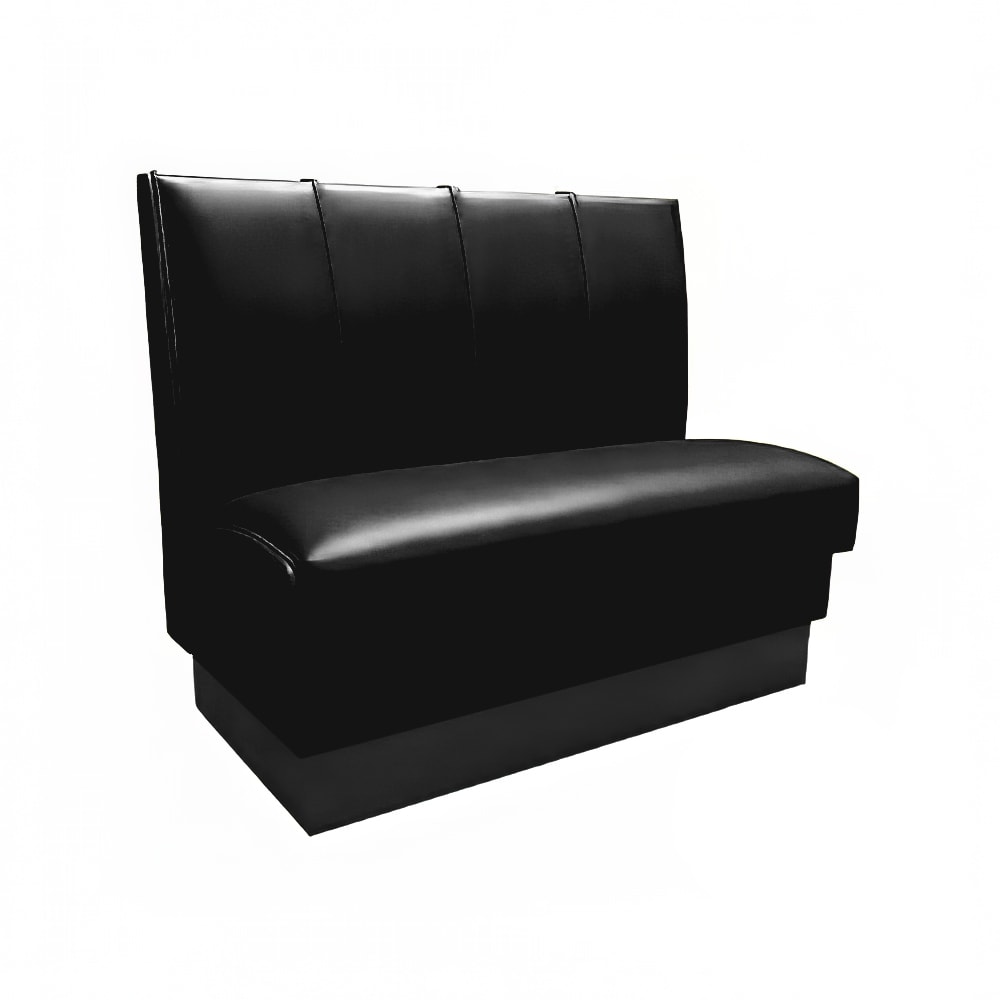 120-MD4000SBLK Single Restaurant Booth - (4) Panels, Fully Upholstered, 36" x 44", Blac...