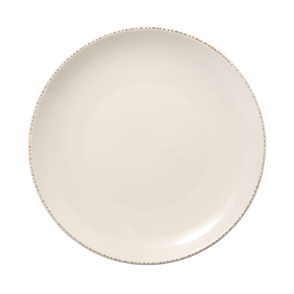 634-113155 10 1/2" Round Farmhouse® Plate - Porcelain, Cream White