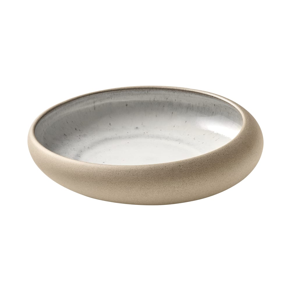 887-701181791001393 6 3/4" Round Playground Plate - Stoneware, Beige