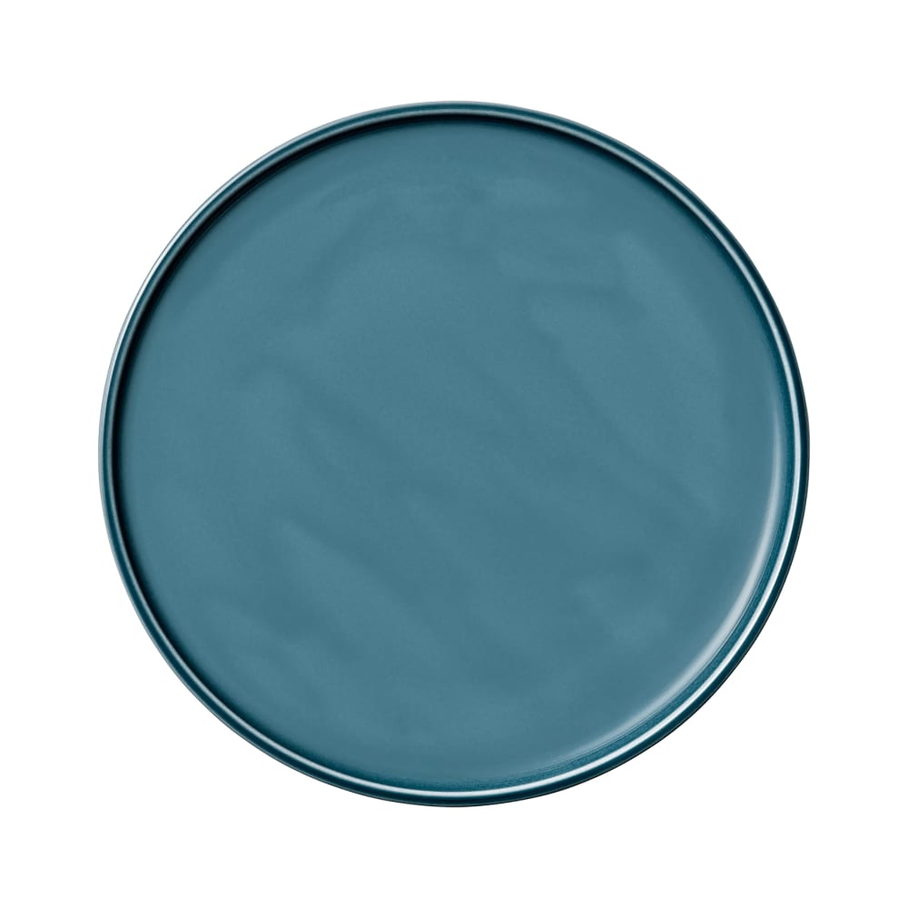 887-9251228E 11 1/8" Round Companion Plate - Porcelain, Petrol Blue
