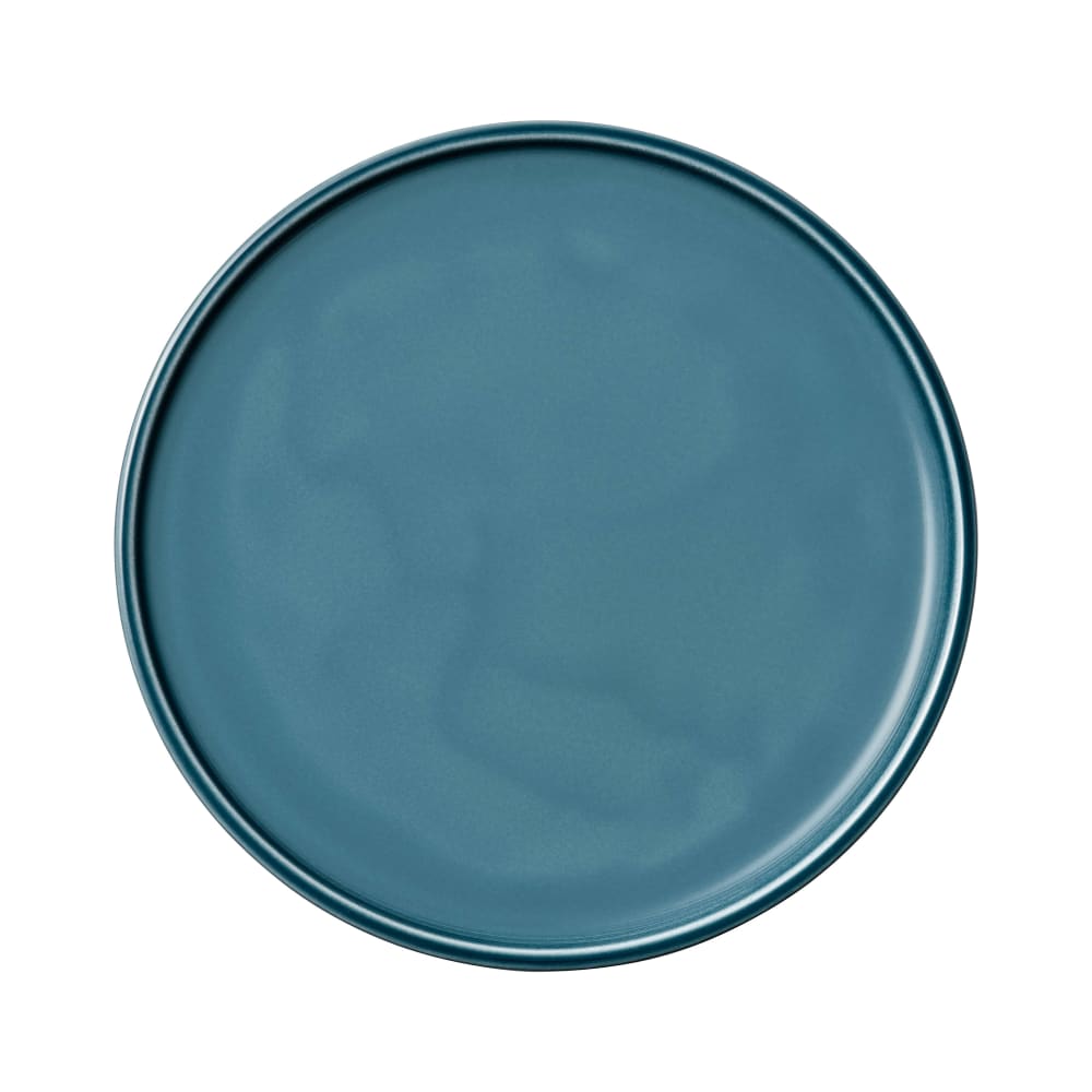 887-9251224E 9 3/8" Round Companion Plate - Porcelain, Petrol Blue