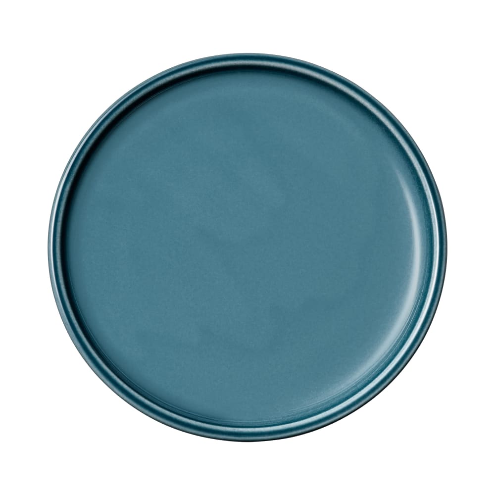 887-9251217E 6 1/2" Round Companion Plate - Porcelain, Petrol Blue