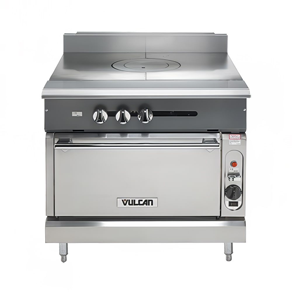 207-V1FT36CNG 36" Gas Range w/ French Top & Convection Oven, Natural Gas