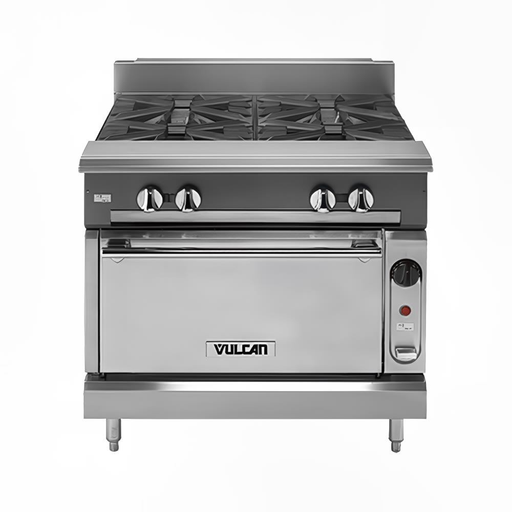 207-V2FT36BLP 36" Gas Range w/ (2) French Tops & Storage Base, Liquid Propane