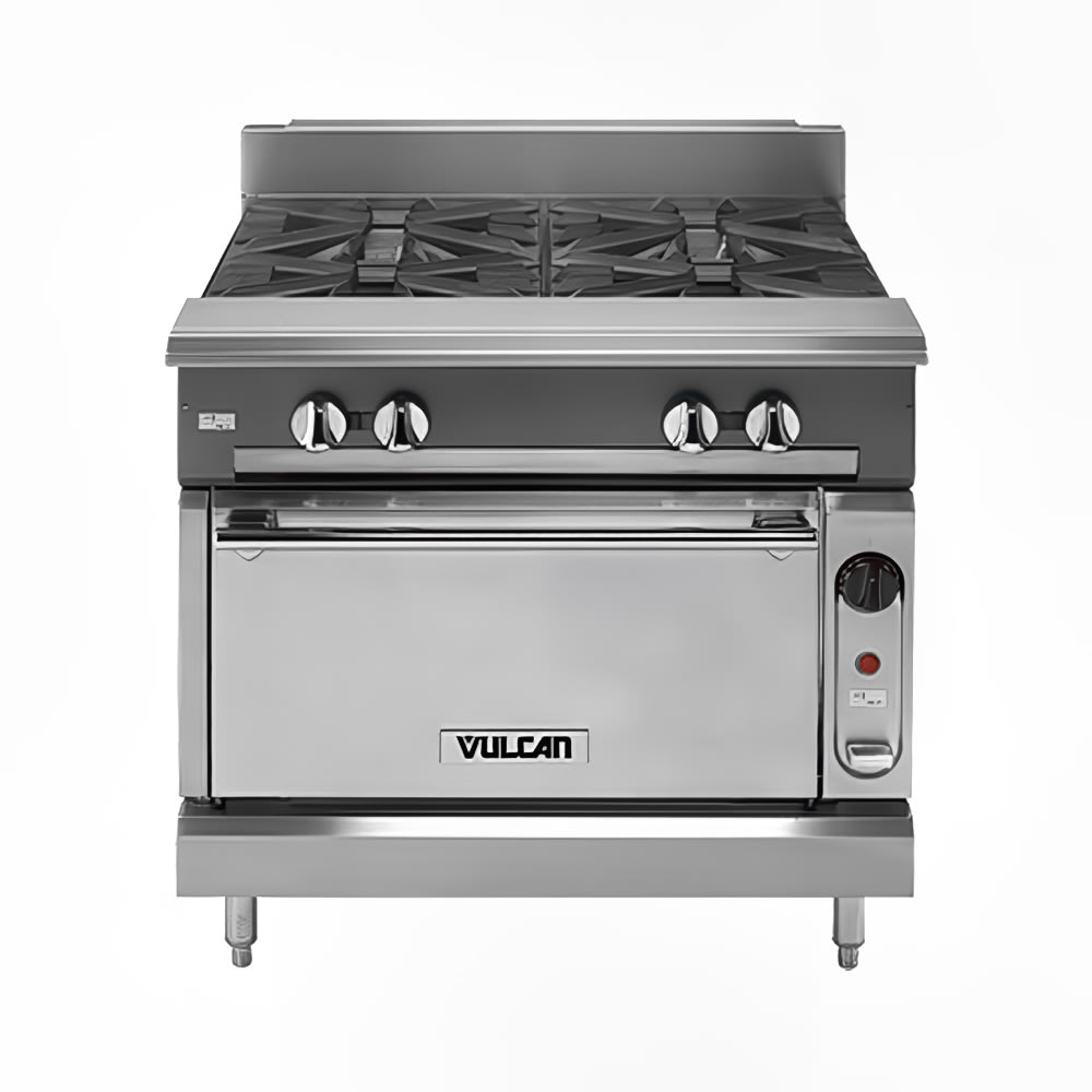 207-V236HBLP 36" Gas Range w/ (2) Hot Tops & Storage Base, Liquid Propane