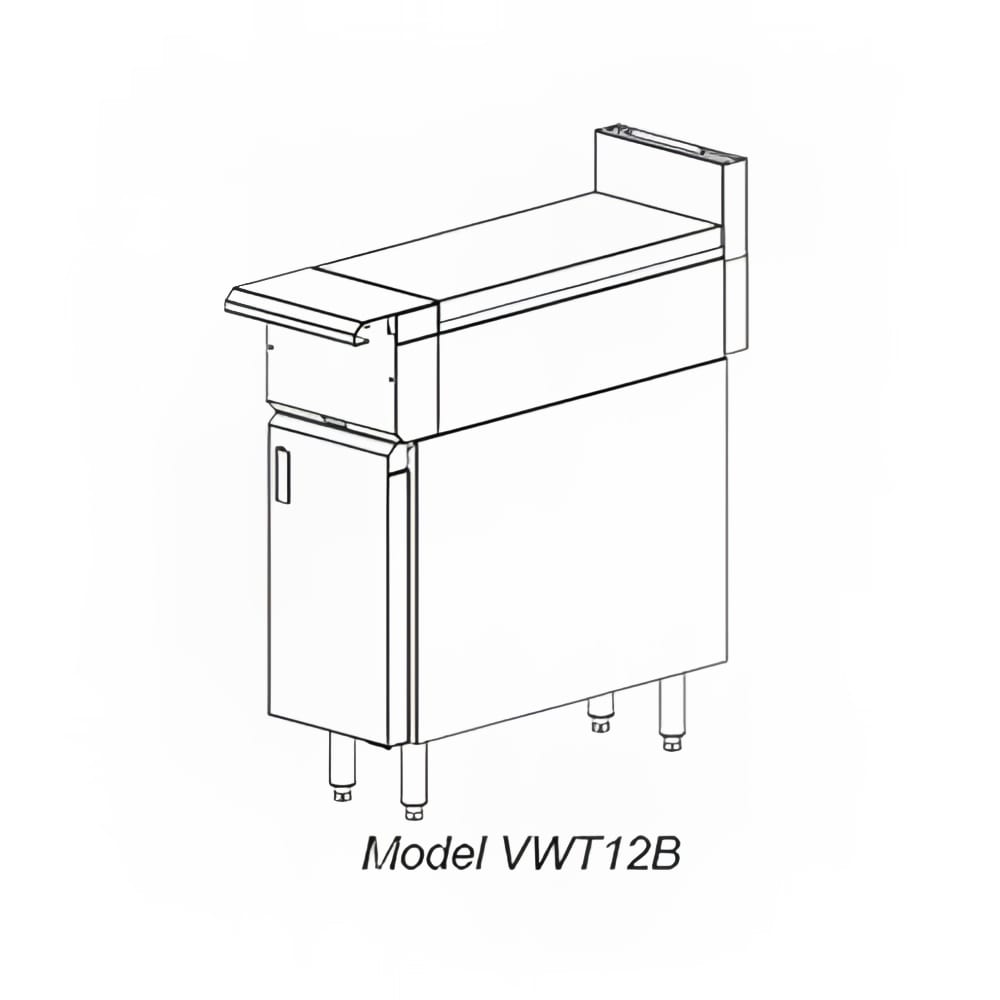 207-VWT18NG 18" Heavy Duty Range, Range Line Work Surface, Modular, Natural Gas