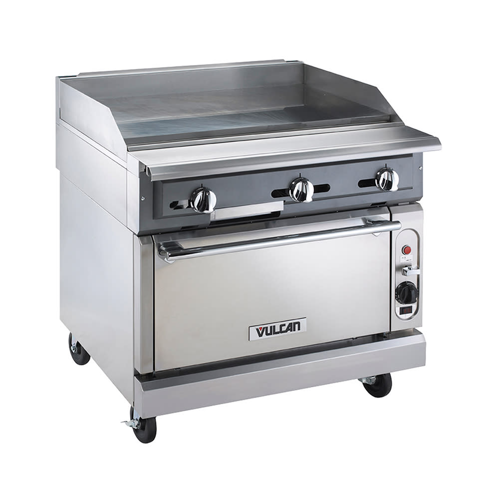 207-VGMT36CLP 36" Gas Range w/ Full Griddle & Convection Oven, Liquid Propane