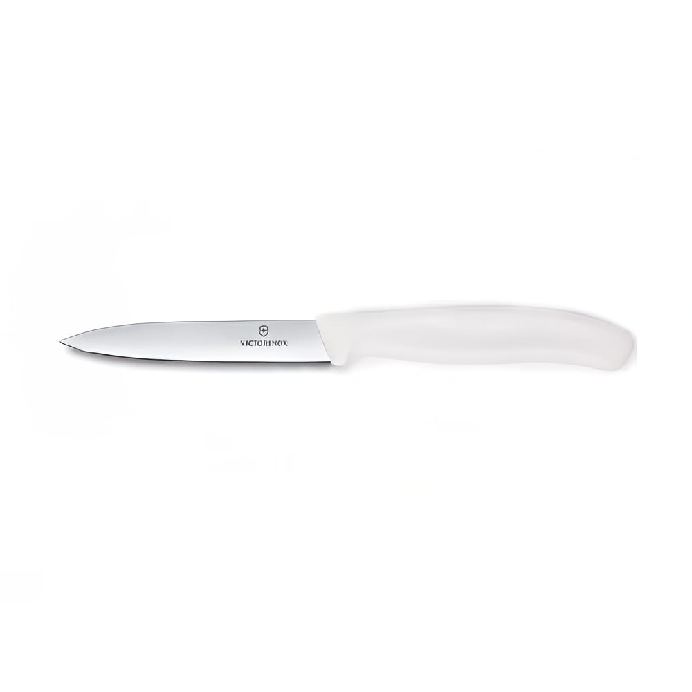 037-67707 Paring Knife w/ 4" Blade, White Polypropylene Handle