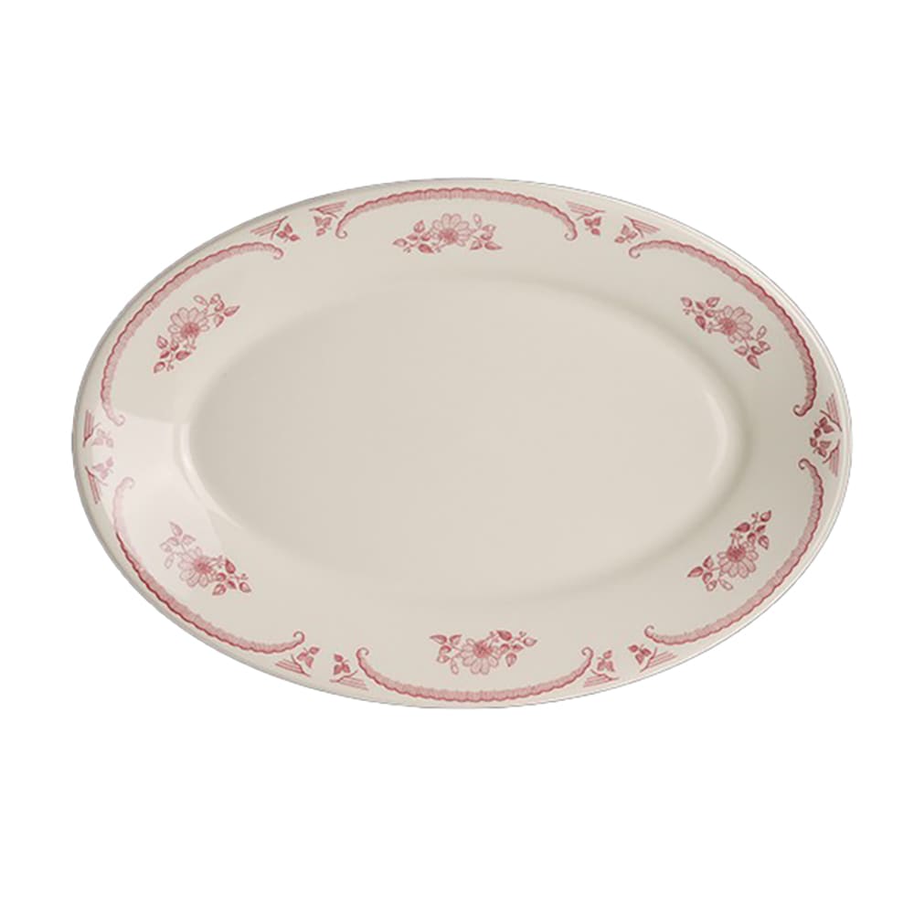 706-HL1552 11 3/4" x 8" Oval American Rose Platter - China, Rose