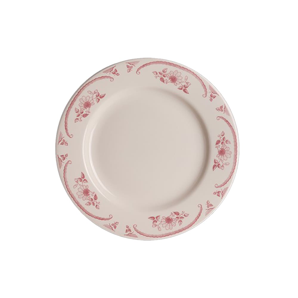 706-HL2022 6 5/8" Round American Rose Plate - China, Ivory