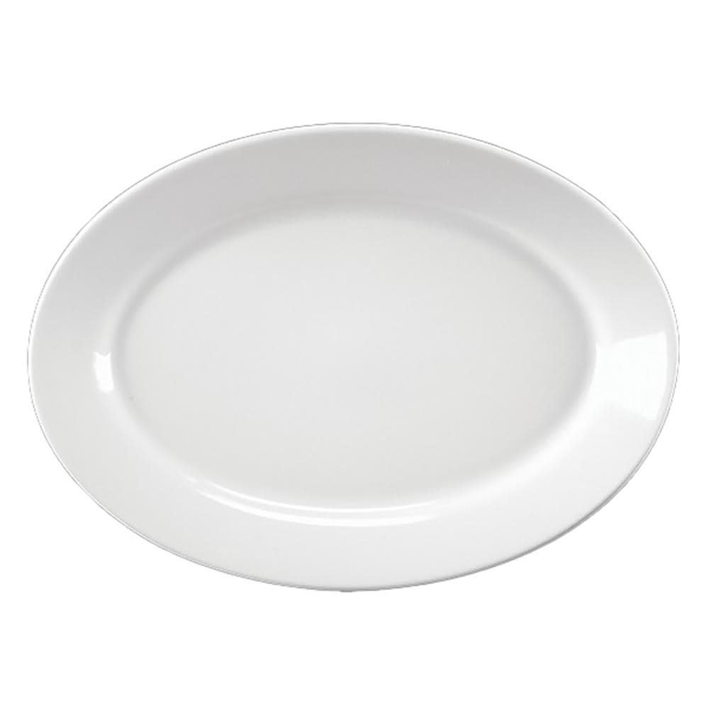 706-HL9546000 10 3/8" x 7 1/2" Oval Pristine Platter - China, White