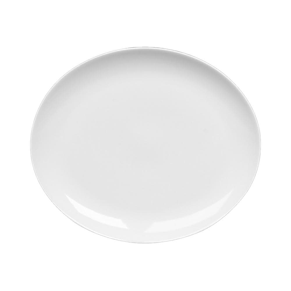 706-HL20216800 13 1/8" x 11" Oval Alexa Platter - China, White
