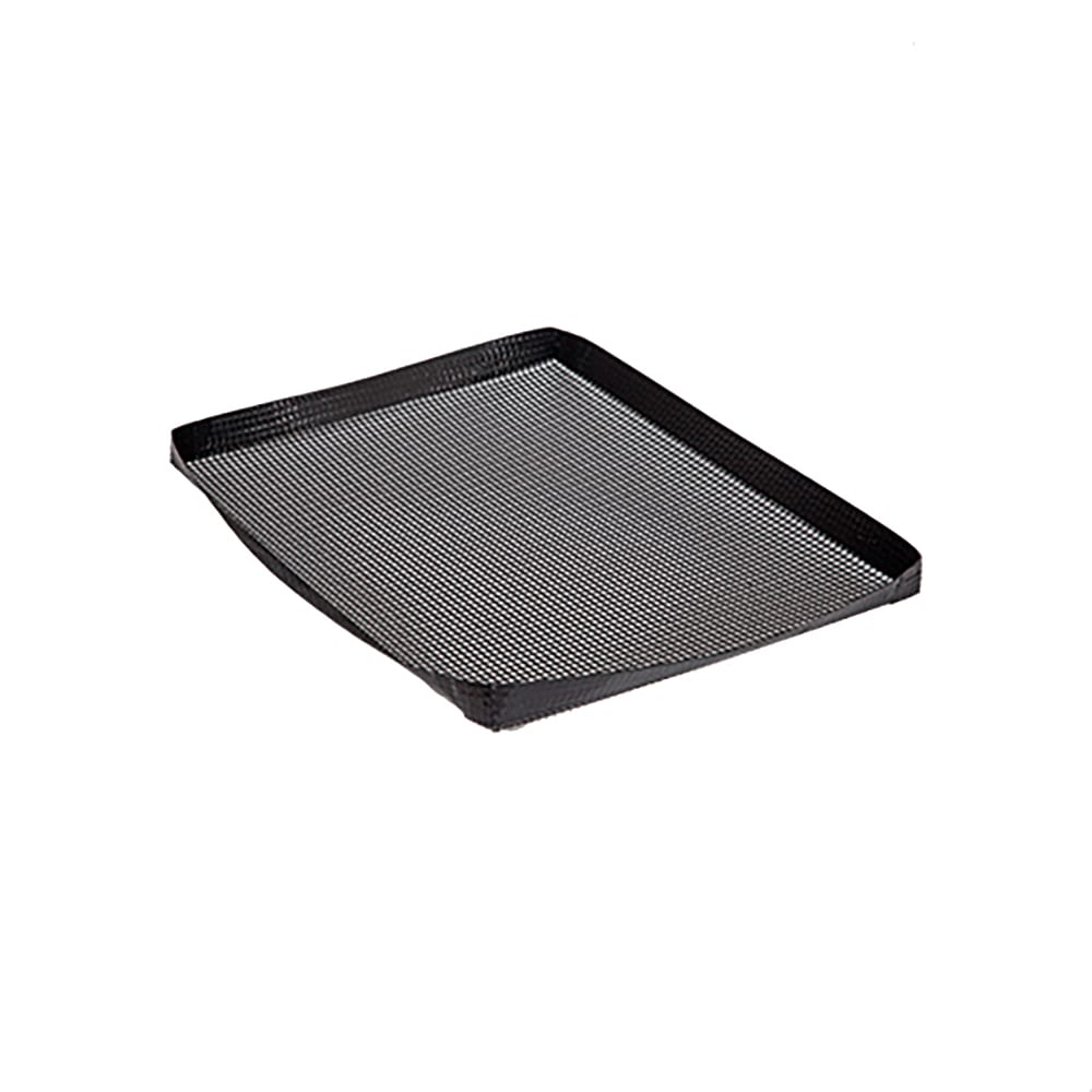 340-200204 Perforated Cooking Basket - 12" x 9", Black