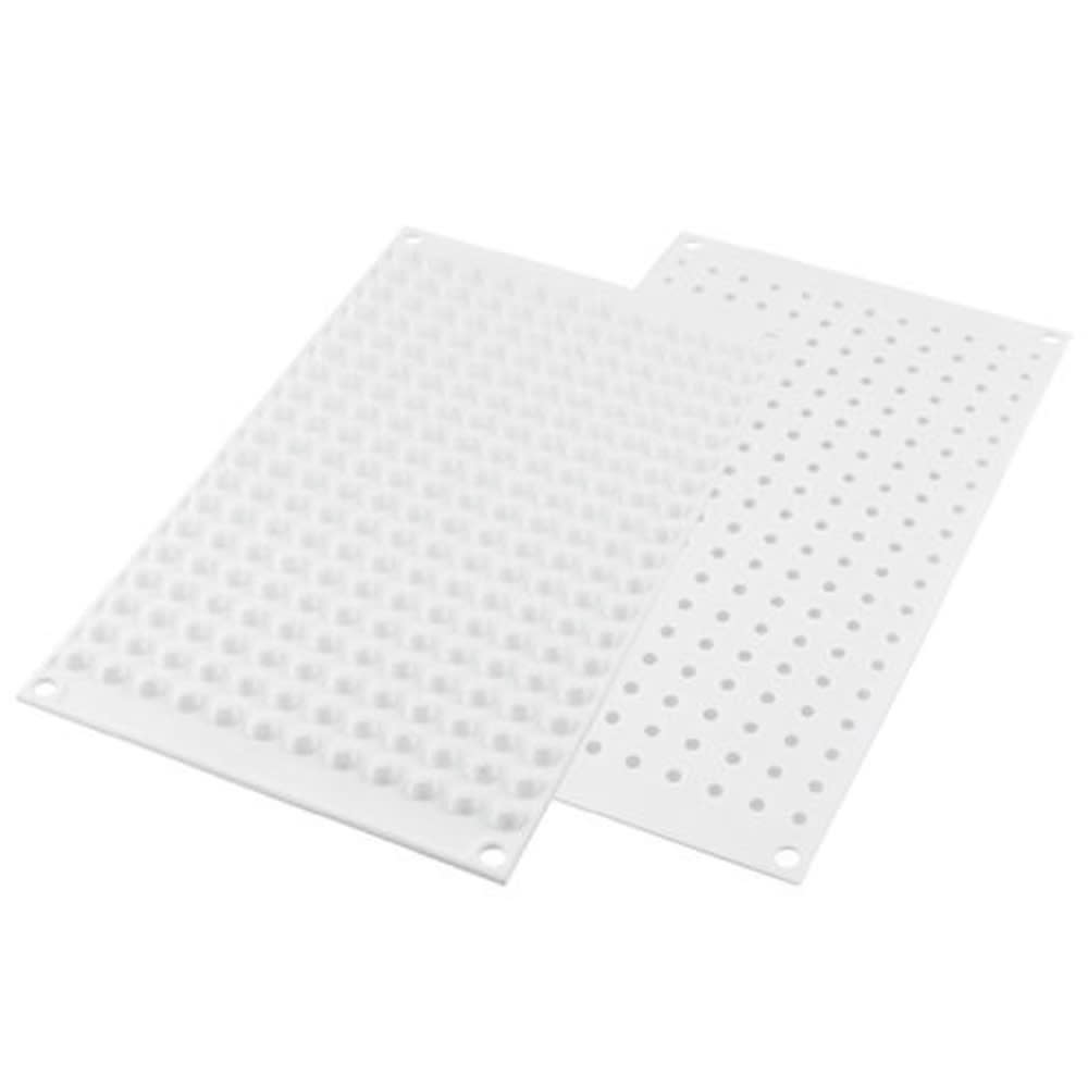 330-CURVEMINIPEAR1 Minipearls Mold w/ 228 Sections - Silicone, White