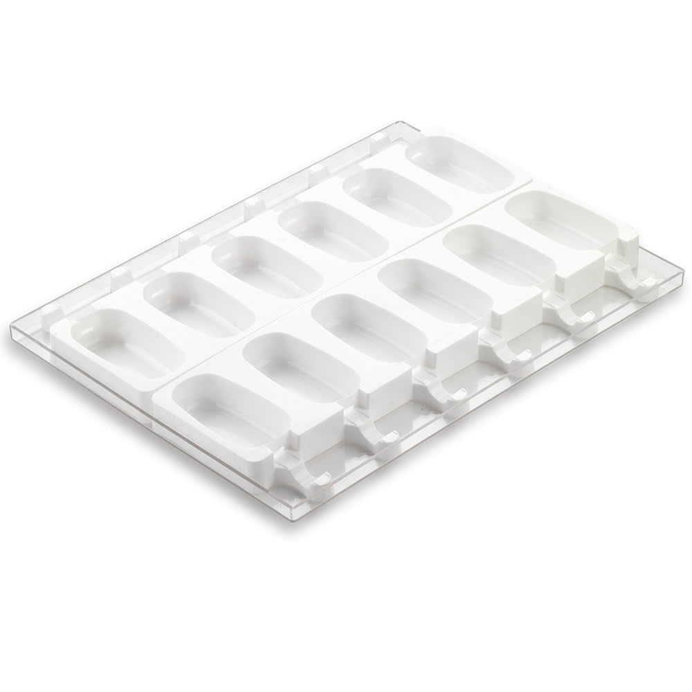 330-GEL04 Ice Cream Pop Mold w/ 6 Sections - Silicone, White