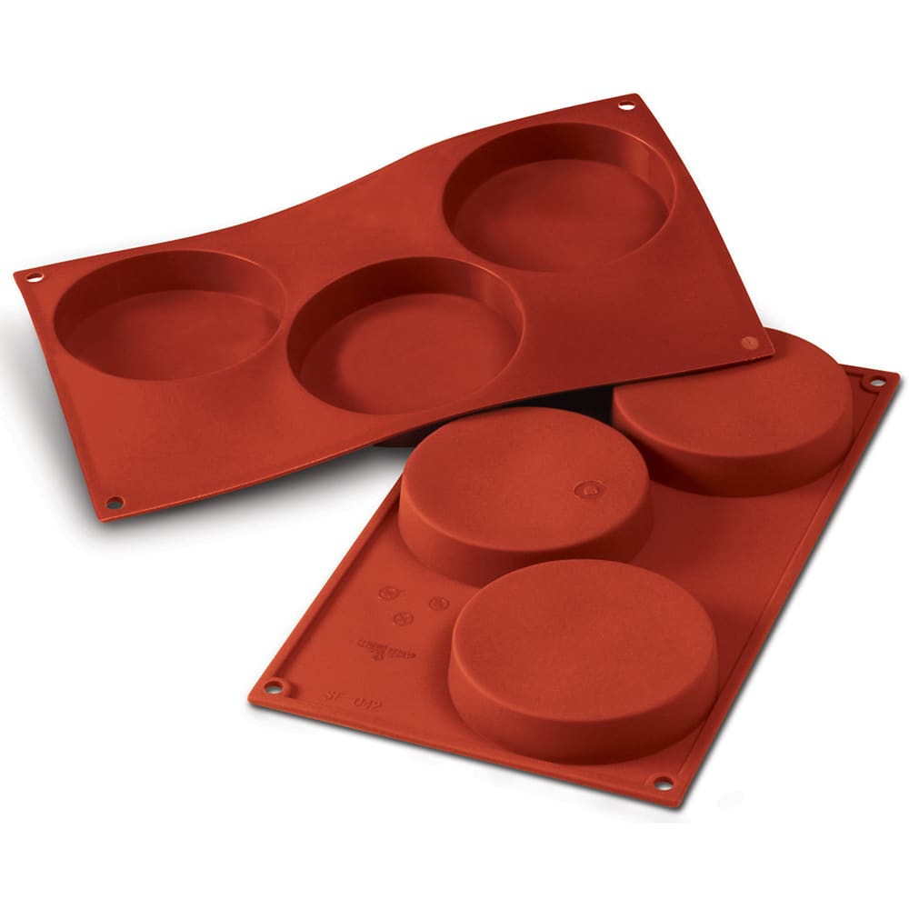 330-SF042 Sponge Base Mold w/ 3 Sections - Silicone, Red