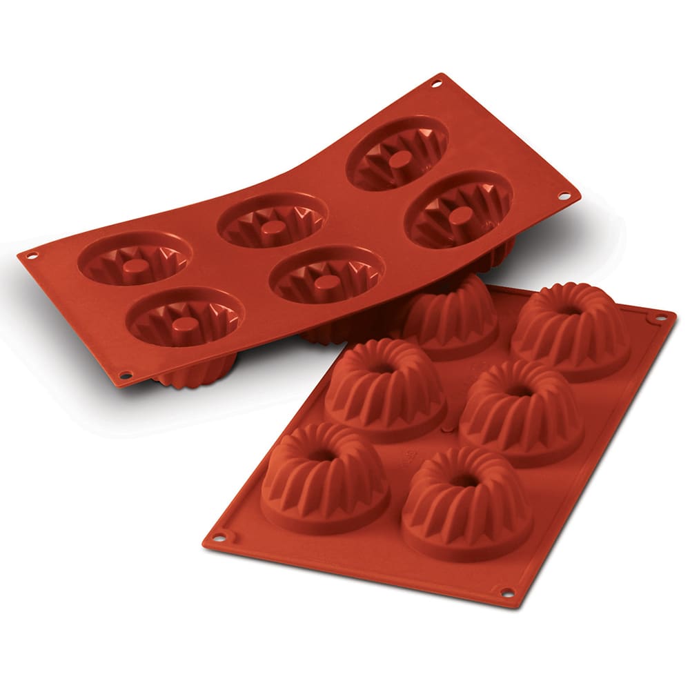 330-SF058 Kougloff Mold w/ 6 Sections - Silicone, Red