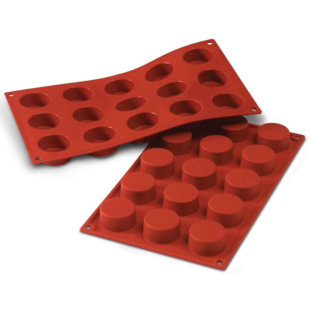 330-SF098 Cylinder Mold w/ 12 Sections - Silicone, Red