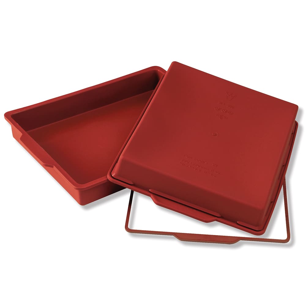 330-SFT300 11" Roasting Pan Mold - 1 1/2"H, Silicone, Red