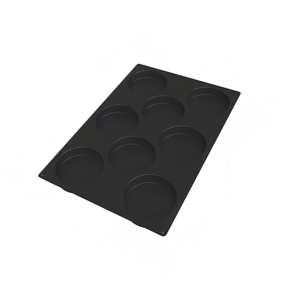330-SQ068 Disc Mold w/ 8 Sections - Silicone, Black