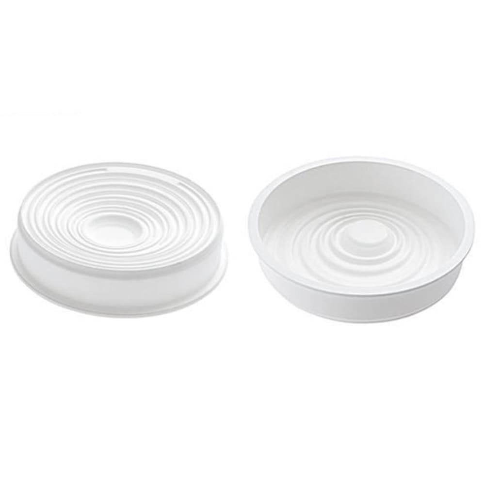 330-VAGUE 8" Round Waves Mold - Silicone, White