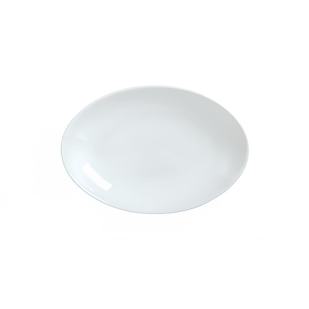 024-911194408 12-1/4" x 9" Oval Reflections Platter - Porcelain, Aluma White