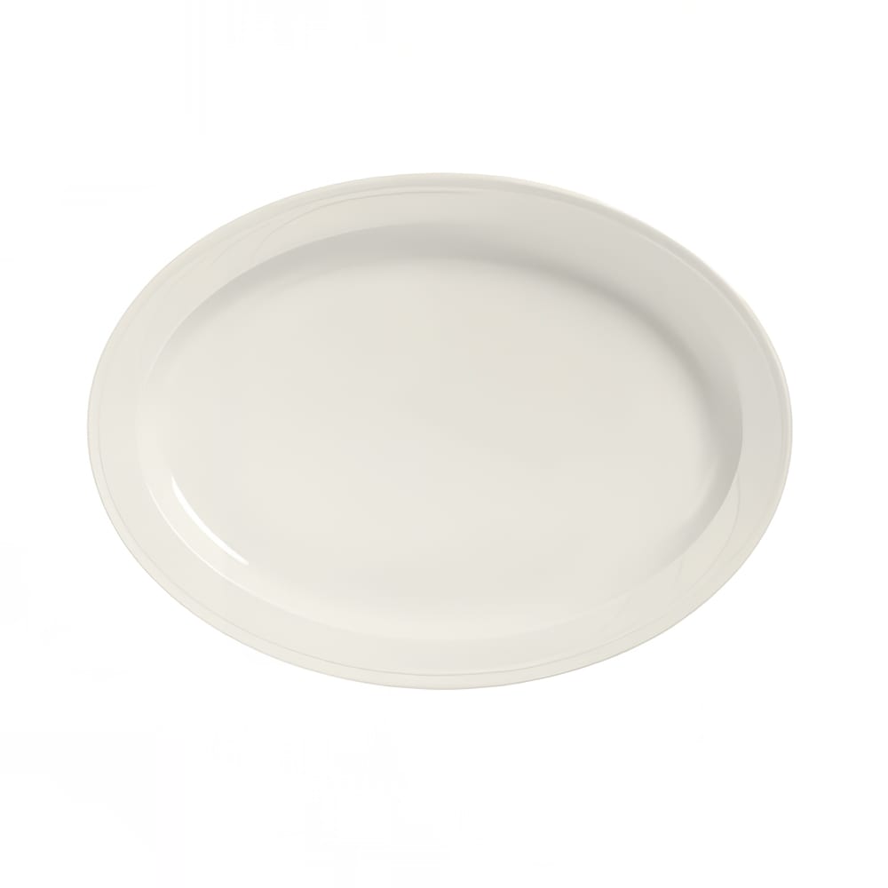 024-950038419 10-1/2" x 7-1/2" Oval Cascade Platter - Porcelain, Ivory