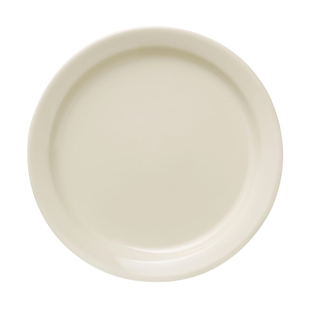 192-740901090 9" Round Porcelana Plate - Porcelain, Cream White