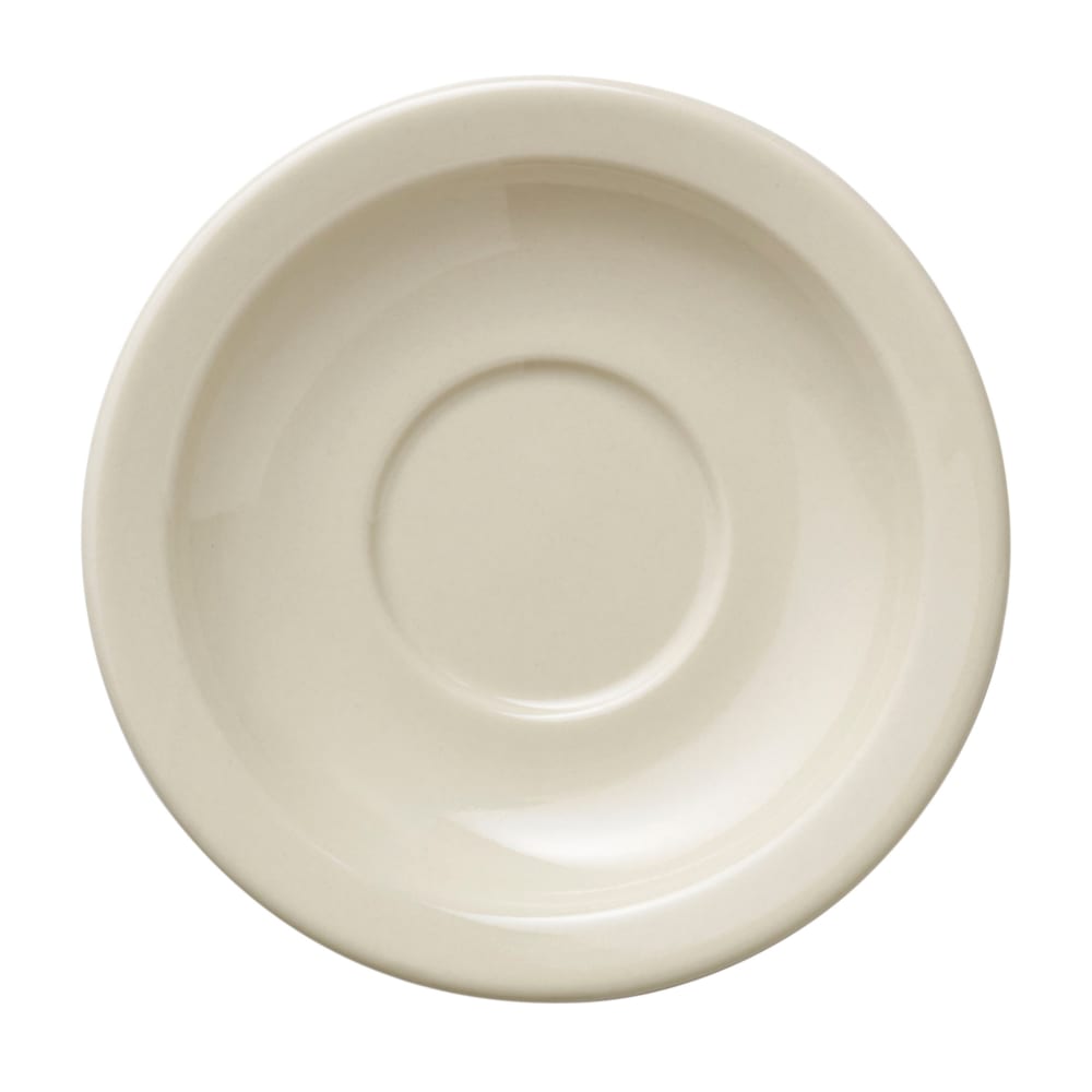 192-740901512 5 1/2" Round Porcelana Saucer - Porcelain, Cream White