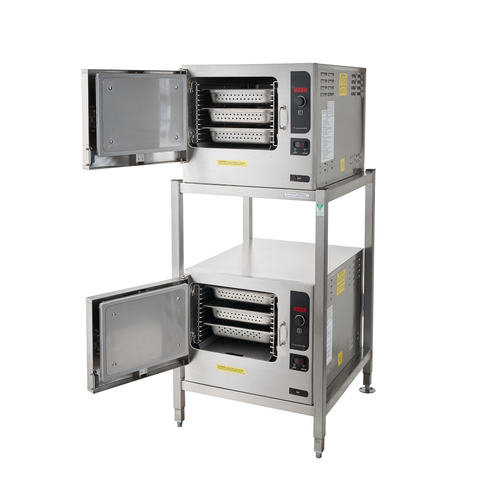 Cleveland (2) 22CET33.1 (6) Pan Convection Steamer - Stand, 208v/3ph
