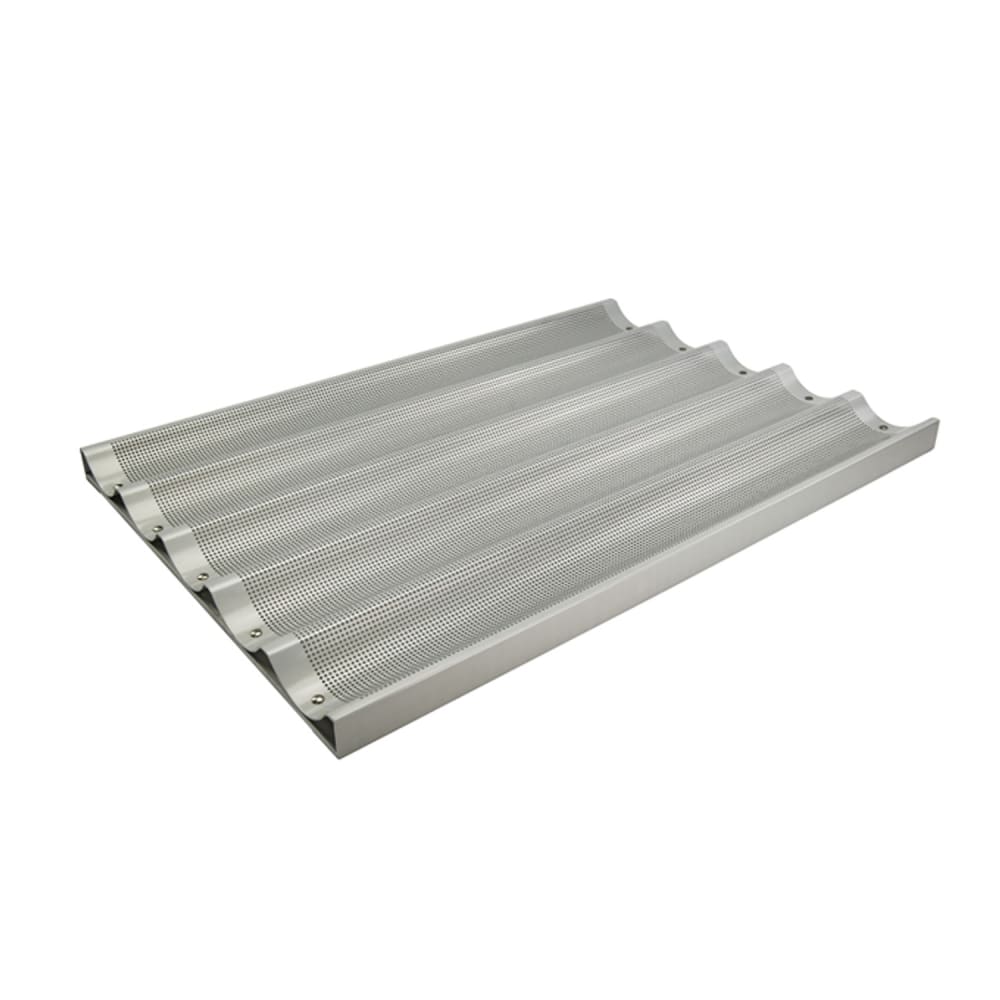 080-ABP5L 5 Slot Baguette Pan - 18"L x 26"W, Aluminum