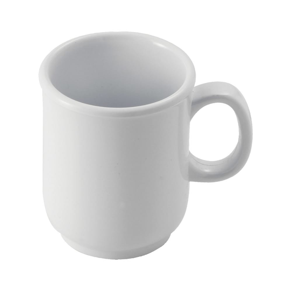 Winco MMU-8W 8 oz Melamine Bulbous Mug, White