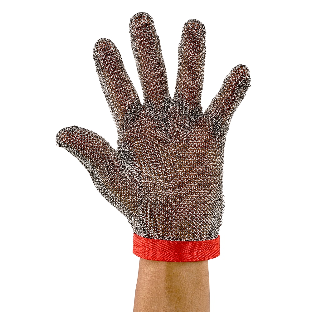 080-PMG1M Medium Cut Resistant Glove - Stainless Steel w/ Red Band, A9 Level