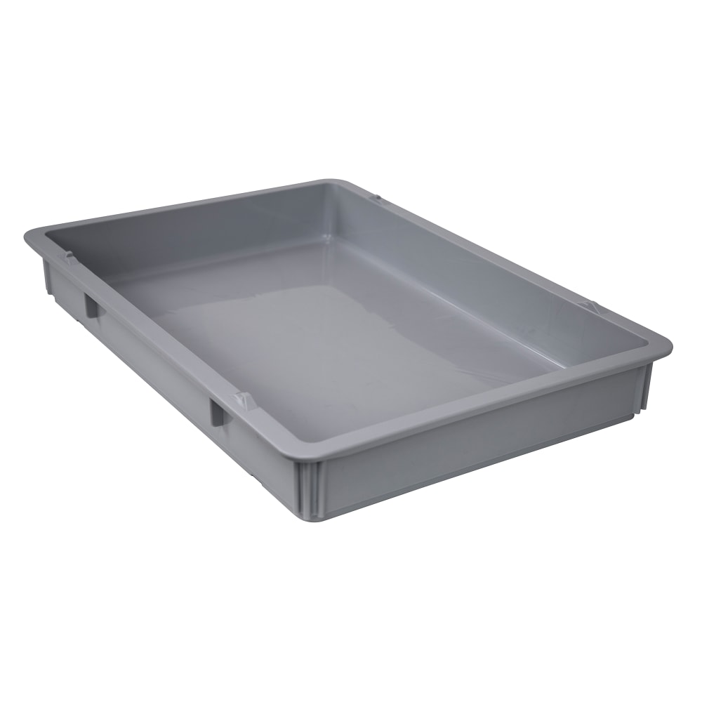 688-FSBPT26183GY Pizza Dough Box - 25 5/8" x 18" x 3" Polypropylene, Gray