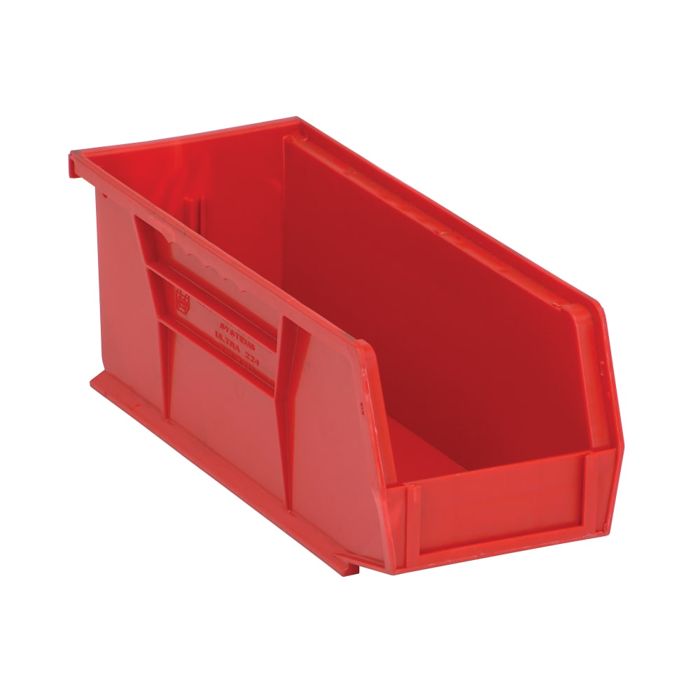 688-QUS224RD Stack & Hang Shelf Bin - 10 7/8" x 4 1/8", Red