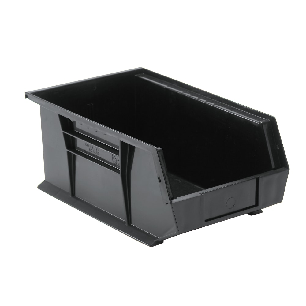 688-QUS241BK Stack & Hang Shelf Bin - 13 5/8" x 8 1/4", Black