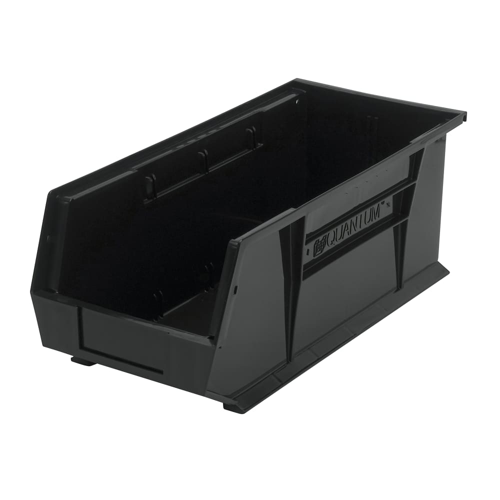 688-QUS248BK Stack & Hang Shelf Bin - 18" x 8 1/4", Black