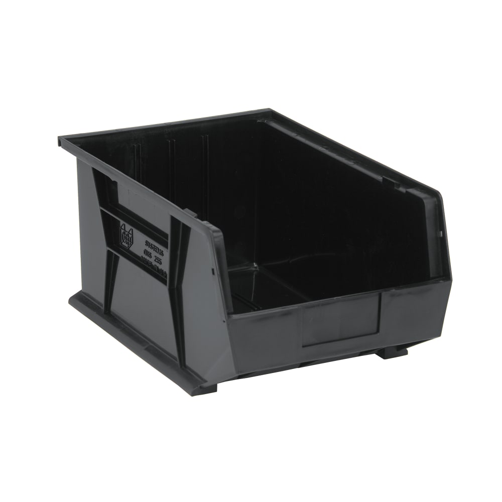 688-QUS255BK Stack & Hang Shelf Bin - 16" x 11", Black