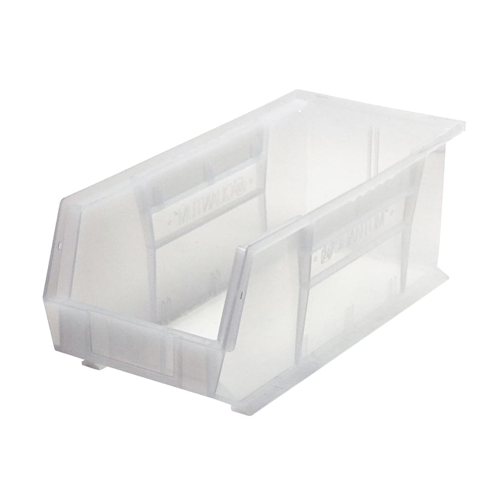 688-QUS248CL Stack & Hang Shelf Bin - 18" x 8 1/4", Clear