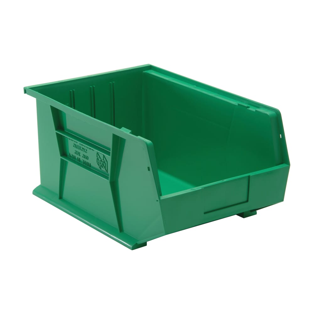 688-QUS255GN Stack & Hang Shelf Bin - 16" x 11", Green