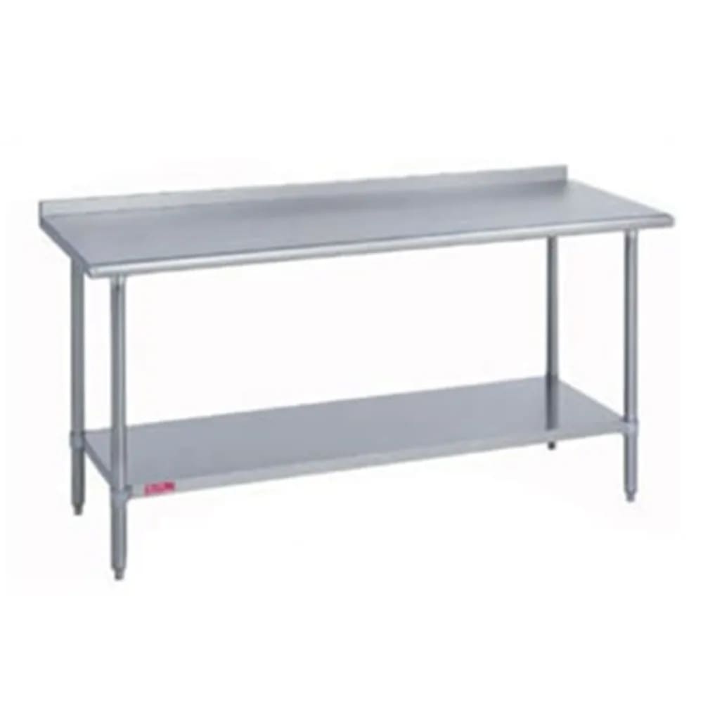 212-314241082R 108" 14 ga Work Table w/ Undershelf & 300 Series Stainless Top, 1 1/8&quo...