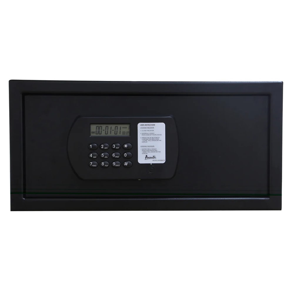 161-HRS88N1B 0.88 cu ft Room Safe w/ Keypad Lock - Steel, Black