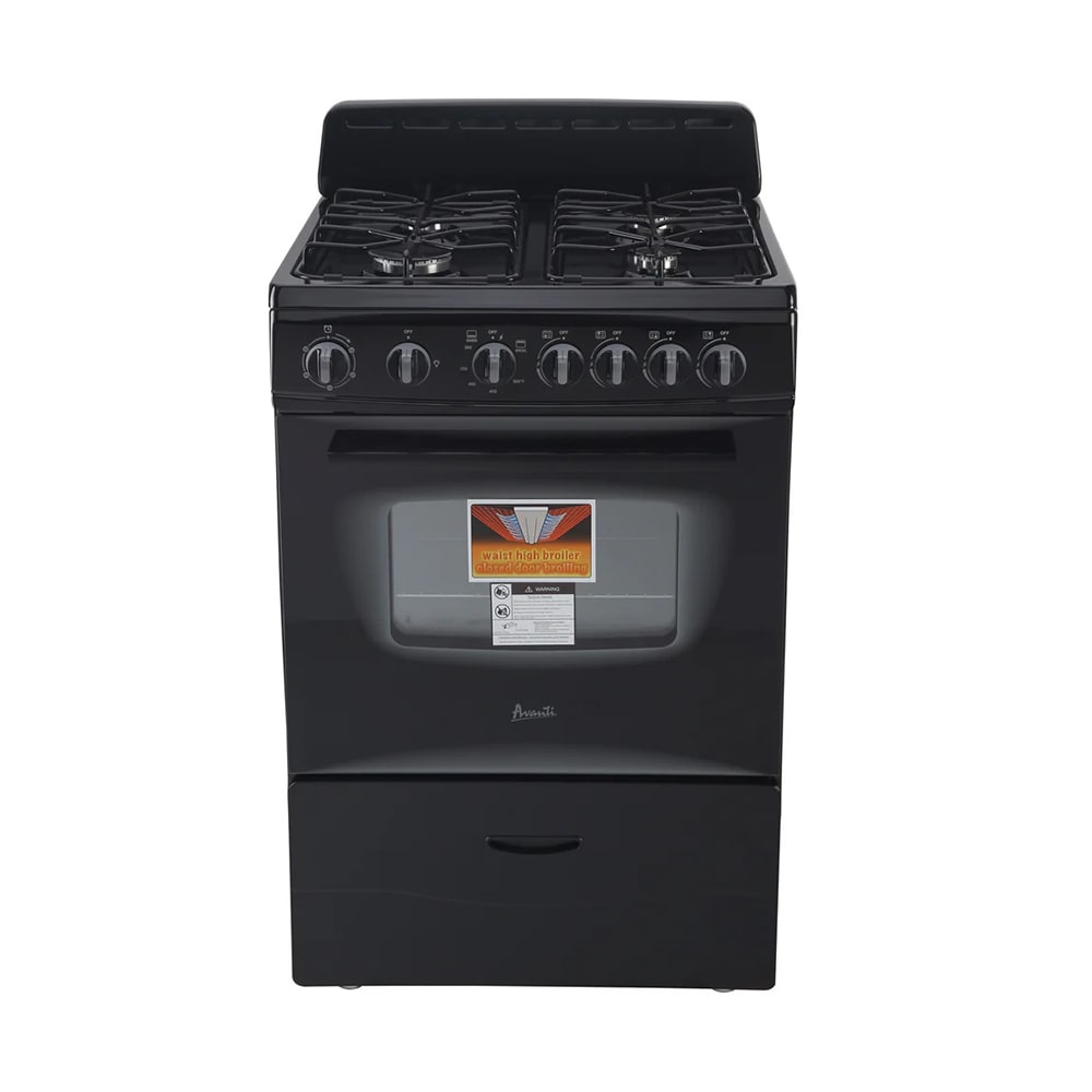 161-GR2415CB 23 1/2" Compact Gas Stove w/ (4) Burners - Black, Convertible