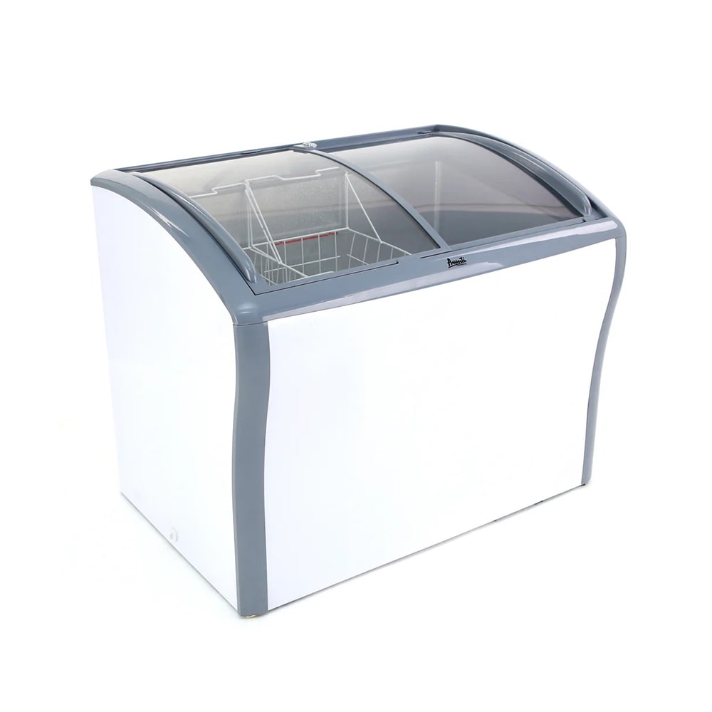 161-CFC836Q0WG 41" Commercial Glass Top Freezer or Refrigerator - White, 120v